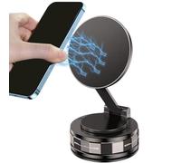Vacuum Phone Holder, Magnetic Suction Mount System, Foldable 360 Rotation Bracket, Strong Grip Dashboard Windshield Base, Smartphone Vehicle Positioning Accessory, Car Interior Driving Navigation Use