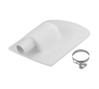Vacuum Plate Adapter with Clamp for Polygroup Skimmer Filter Pump P58P1955W05, Pool Cleaning Accessory Directs Suction to Debris Basket, Sturdy Plastic Fitment 6.69x6.69x2.36 Inch White