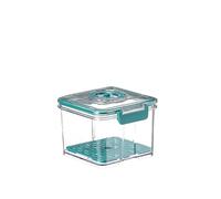 Vacuum Preservation Box Manually Sealed Food Storage Box Transparent Plastic Household Refrigerator Storage Kitchen Sealing Can(1.5LGreen)