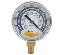 Vacuum Pressure Gauge, 0 to -14 PSI 63mm/2.5in Stainless Steel Accurate Negative Air Gauge with NPT 1/8" Connector for Vacuum Pump HVAC