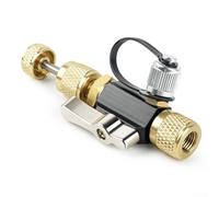 Vacuum-Rated Valve Core Removal Tool For R410A Systems With 1/4 Inch Side Port Brass Construction HVAC Service Maintenance Tool