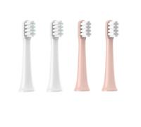 Vacuum Replacement Brush Heads，Compatible for XIAOMI MIJIA T100 4PCS Sonic Electric Tooth Soft Bristle Caps Package Nozzles(2White2Pink)