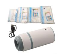 Vacuum Seal Bags, Reusable Food Saver Storage Bag Set with Electric Pump, Household Sealing Zipper Bags for Fresh Keeping(A: Electric pumps+15bags（5 * 21x22+5 * 26X28+5 * 30X34）)