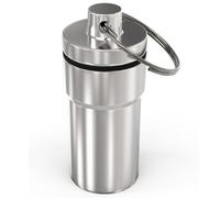 [Vacuum Seal] Large Smell Proof Pocket Ashtray Capsule with Lid and Keyring (Portable Ashtray for The Car, Outside, Pipes and More)