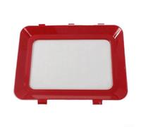 Vacuum Sealed Fridge Organizer Tray 30x22.5cm - Airtight Food Storage Container for Freshness - Stackable Plastic Bin for Refrigerator & Pantry - Red Green White(red)