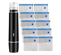 Vacuum Sealer - 800Mah Portable Automatic Sealing Machine | Handheld Food Vacuum Sealer Machine with 10 reusable bags | Resealer Food Saver Compact for Freezer Packaging Meat Preservation