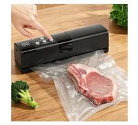 Vacuum Sealer Machine for Food Preservation, Digital Automatic Food Vacuum Sealer with LED Display, Dry & Moist Modes, Compact Vacuum Packer for Home Kitchen Sous Vide (black)