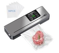 Vacuum Sealer Machine, JiHiGe 75kpa Powerful Suction Vacuum Sealer for Dry and Moist Food Fresh Preservation, Multi-Functional Vacuum Sealer With 30 Textured Packaging Bags