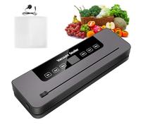 Vacuum Sealer Machine, Powerful 60 KPA Vacuum Sealer Portable Mini Vac Pack Machine, 6-In-1 Compact Vacuum Food Preservation System Built-In Cutter, 10PCS BPA-Free Seal Bags