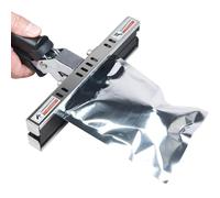 Vacuum Sealer Packing Machine, Hand Held Double Sided Heating Crimp Sealer for Foil, Kraft, Mylar Bags, Adjustable Temperature 0-300℃, Sealing Length 200mm-400mm