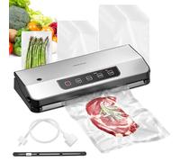 Vacuum Sealer, Reemix 8-in-1 Food Vacuum Sealer Machine with 65 KPA Powerful Suction, Food Vacuum Sealer with Build-out Cutter, 20 Vacuum Bags & Accessory Hose