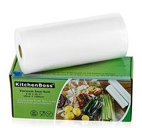 Vacuum Sealer Rolls - Vacuum Sealer Bags - 1 Roll 20 x 1500 cm | with Cutter-Box | BPA-Free | Heavy Duty Embossed | for Vacuum-Sealer Food Storage and Sous Vide Cooking by KitchenBoss