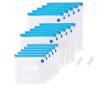 Vacuum Sealer Storage Bags, 15 PCS Reusable Vacuum Food Sealer Bags, 3 Sizes Sous Vide Bag Kit, BPA Free, Great for Vac Storage, Meal Prep or Sous Vide