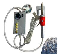 Vacuum Self-Priming Hotfix Applicator Tool with 4 Brass Setting Tip Hot Fix Rhinestone Setter Range 1-8Mm Adjustable Temperature Bedazzling Tool Kit for Clothes Fabric Crafts