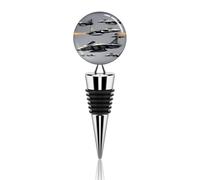 Vacuum Silicone Wine Bottle Stopper Aircraft Fighter Jets Wine Stopper & Preserver Reusable Beverage Bottle Sealer Keeps Fresh, Cute Wine Accessories, For Beer Oil Vinegar Bottles