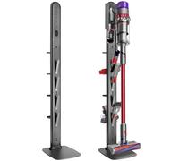 Vacuum Stand for Dyson Gen5 V15 V12 Detect V11 V10 V8 V7 V6,Vacuum Cleaner Stand with Heavy-Duty Carbon Steel Base, Vacuum Cleaner Accessories for Dyson, Metal Standing Dock with 4 Hooks & 4 Shelves