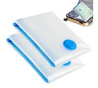 Vacuum Storage Bags, 2 Pack Space Saver Sealer Bags, 100X130cm Extra Large Space Saver Airtight Compression Bags for Clothes, Pillows, Comforters, Blankets, Bedding (NO PUMP)