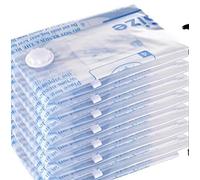 Vacuum Storage Bags 8 Large, Space Saver Sealer Bags, Airtight Compression Bags for Clothes, Pillows, Comforters, Blankets, Bedding(NO PUMP)