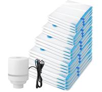 Vacuum Storage Bags 8 Pack with High Suction Electric Pump, Heavy Duty Space Saver Bags for Closet Organization, Reusable Compression Bags for Clothes and Towels