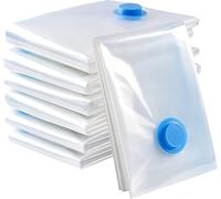 Vacuum Storage Bags 90 x 50 cm - Reusable Vacuum Storage Bags for Clothes - Space Saver Vacuum Storage Bags for Duvets, Bedding, Quilts, Pillows - Storage Bags with Double Zip Sealer - Pack Of 10