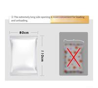 Vacuum Storage Bags, Large Transparent Compression Bags for Clothes Down Jackets Quilts Space-Saving Travel Moving Organiser with Seal for Wardrobe(80 * 110cm)