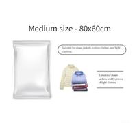 Vacuum Storage Bags, Large Transparent Compression Bags for Clothes Down Jackets Quilts Space-Saving Travel Moving Organiser with Seal for Wardrobe(60 * 80cm)