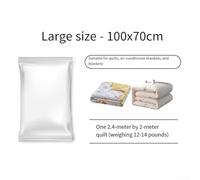 Vacuum Storage Bags, Large Transparent Compression Bags for Clothes Down Jackets Quilts Space-Saving Travel Moving Organiser with Seal for Wardrobe(70 * 100cm)