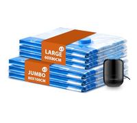 Vacuum Storage Bags - MONVANE 6 Pack Space Saver Bags with Wired Electric Air Pump Suitable for Travel Luggage Suitcase Clothing