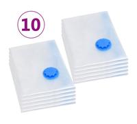Vacuum Storage Bags Plastic Transparent Blue 120x70cm Large 10pcs Reusable Pack