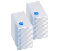 Vacuum Storage Bags Plastic Transparent/Blue 80x60cm 50pcs Reusable Pack