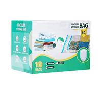 Vacuum Storage Bags with Electric Pump, Vacuum Seal Space Saver Bags for Clothes, Clothing, Blanket Bedding Comforters, Combo 10 pack