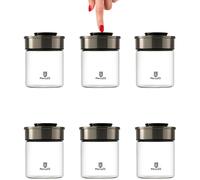 Vacuum Storage Jars Glass 6-Piece Set 700Ml Storage Jars Vacuum Lids Airtight