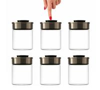 Vacuum Storage Jars Glass 6-Piece Set 700Ml Storage Jars Vacuum Lids Airtight