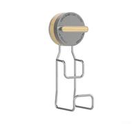 Vacuum Suction Cup Basin Hook with Stainless Steel 201 Material and Double Clasp Design for Secure Hanging in Compact Kitchen and Bathroom (Beige)