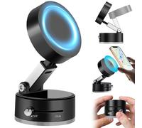 Vacuum Suction Cup Magnetic Phone Holder,2025 Adjustable Car Cellphone Bracket Stand for Car Mirror Smooth Surface Retractable and Foldable Magnetic Suction Phone Mount Holder for Magsafe & All Phones