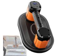 Vacuum Suction Cup with Electronic Pressure Gauge - Anti-Shake Tool for Glass, Porcelain, Stone, Metal, Wood, and Rock - Double Base with Digital Display for Paving Bricks