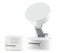 Vacuum Suction Magnetic Holder, Foldable & Retractable Car Mount, Hands-Free Magnetic Cell Phone Holder for Car, Gym, Shower (White)