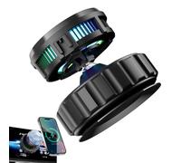 Vacuum Suction Magnetic Phone Holder Mount With Cooler, 360° Adjustable Auto Essentials Supplies Novelty Stuff Accessories A Movable Vacuum Suction Cup Car Phone Stand for Cars/Smooth Surface (Black)