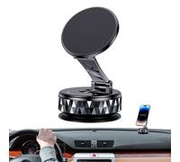 Vacuum Suction Mount - Magnetic Phone Holder For Car, Dashboard Accessories | 360 Degree Adjustable Stand, Sturdy Grip For Smartphones, Elegant Design For Car Use, Gym Equipment, Desktops