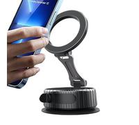Vacuum Suction Phone Holder - Vacuum Magnetic Phone Stand Car Mount | Foldable Rotatable Car Accessories Cellphone Stand with Strong Magnet for All Smartphones