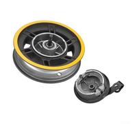 Vacuum tire 60/70 6 5 off road type with valve for MaxG30 front wheel hub and G30 drum brake cover to enhance durability and safety on rough surfaces (Hub + cover Black)
