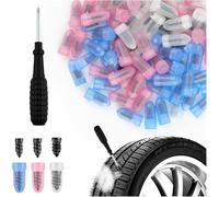 Vacuum Tire Repair Rubber Nails [ ], 3 Sizes Precision Kit (S/M/L) with Individual Capsules, Professional No-Leak Screw-in Emergency Flat Repair Tool for Car, Motorcycle, Truck, ATV