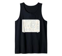 Vacuum Tube Shortwave Blueprint Radio Art Tank Top