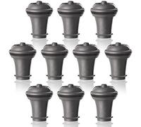 Vacu Vin Wine Saver Vacuum Stoppers - Set of 10 - Gray - Airtight Seal for Opened Bottles - Preserves Wine Freshness Up to 10 Days - Reusable & Dishwasher Safe - Compatible with Wine Saver Pump