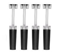 Vacuum Wine Stopper 4 Pcs, Leakproof Durable Silicone and Plastic, Keep Freshness, Slow Oxidation for Wine Bottles - Reusable Design, Wide Compatibility, for Wine Love