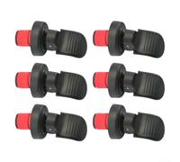 Vacuum Wine Stopper Set Manual Pump Style - Patented Click Seal to Slow Oxidation - Airtight Bottle Sealer for Sparkling Wine Oil Vinegar 7x3.2cm(6pcs Black)