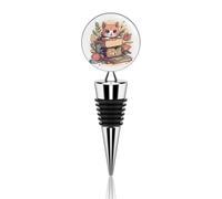 Vacuum Wine Stoppers Stainless Steel Cartoon Cat Wine Bottle Stopper with Silicone Seal Reusable Wines Saver Pump Stoppers, Beverage Bottle Stopper, For Party Home Bar Wedding