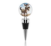 Vacuum Wine Stoppers Stainless Steel Cartoon Donkey Wine Bottle Stopper with Silicone Seal Reusable Wines Saver Pump Stoppers, Beverage Bottle Stopper, For Party Home Bar Wedding