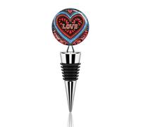 Vacuum Wine Stoppers Stainless Steel Folk Art Style Wine Bottle Stopper with Silicone Seal Reusable Wines Saver Pump Stoppers, Beverage Bottle Stopper, For Party Home Bar Wedding
