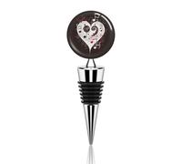 Vacuum Wine Stoppers Stainless Steel Music Symbols Wine Bottle Stopper with Silicone Seal Reusable Wines Saver Pump Stoppers, Beverage Bottle Stopper, For Party Home Bar Wedding